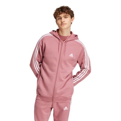 Adidas SportswearEssentials 3-Stripes Full Zip Hoodie - bordeaux