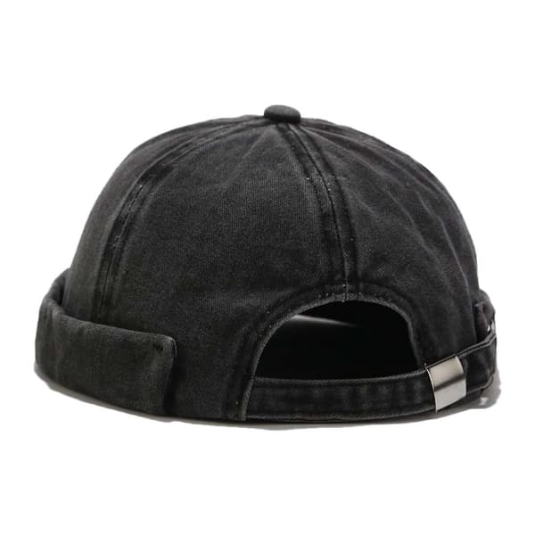 Vintage vasket Miki Hat Hat Beanie Docker Sotar Mot Black