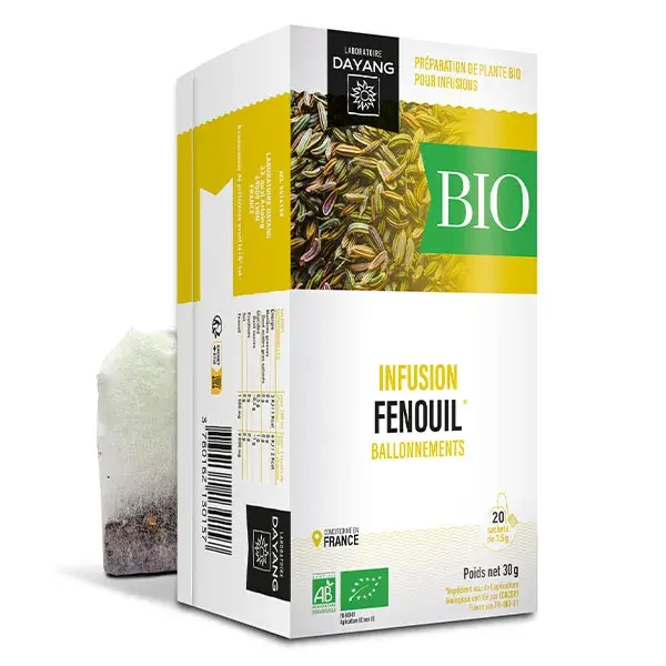 Infusão de Funcho Orgânico Dayang para Inchaço, 20 sachês