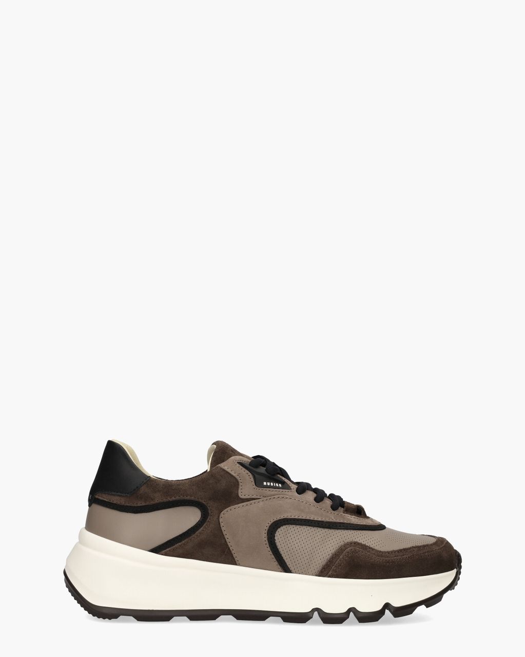 Nubikk Luca Noa Taupe/Donkerbruin Herensneakers