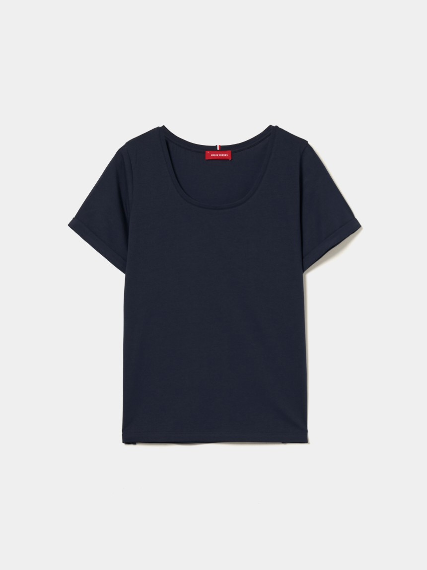 T-shirt básica de algodão