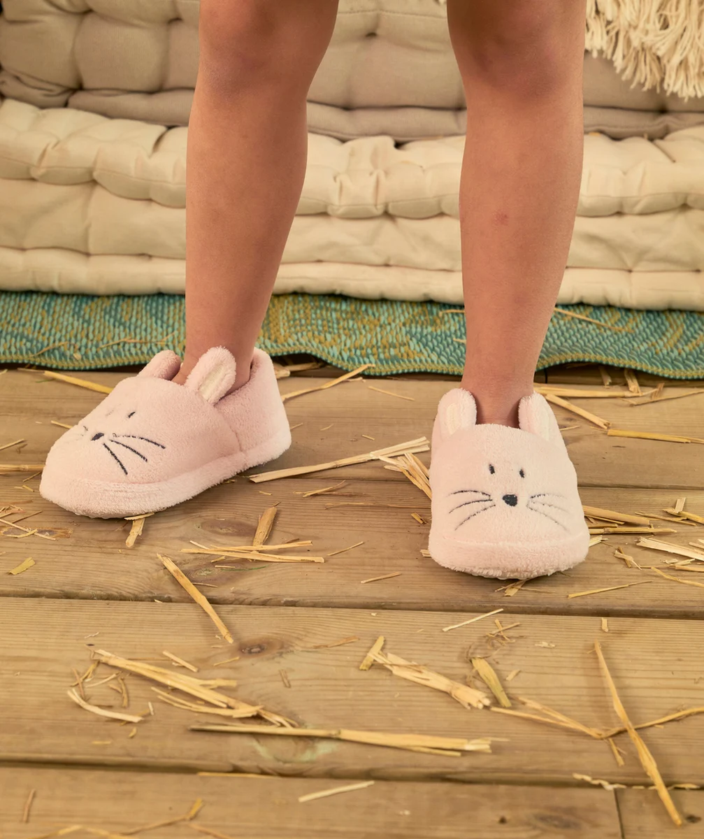 CHAUSSONS LAPIN FILLE ROSE