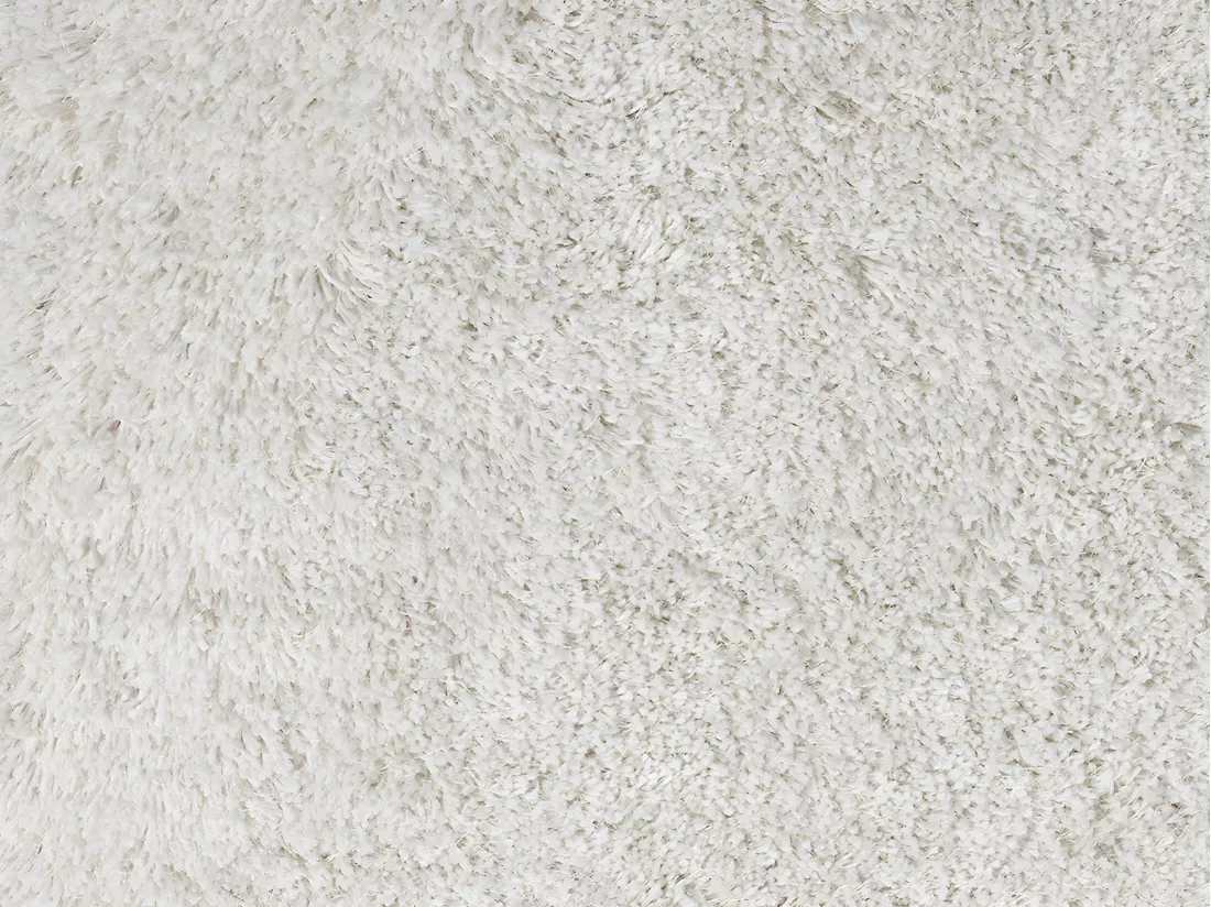 Tapis shaggy à poils longs microfibre - 120 x 170 cm - Blanc cassé - HARVEY