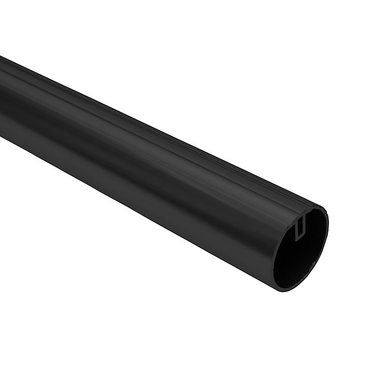 Rampe arrondie pour escalier FORTIA aluminium noir