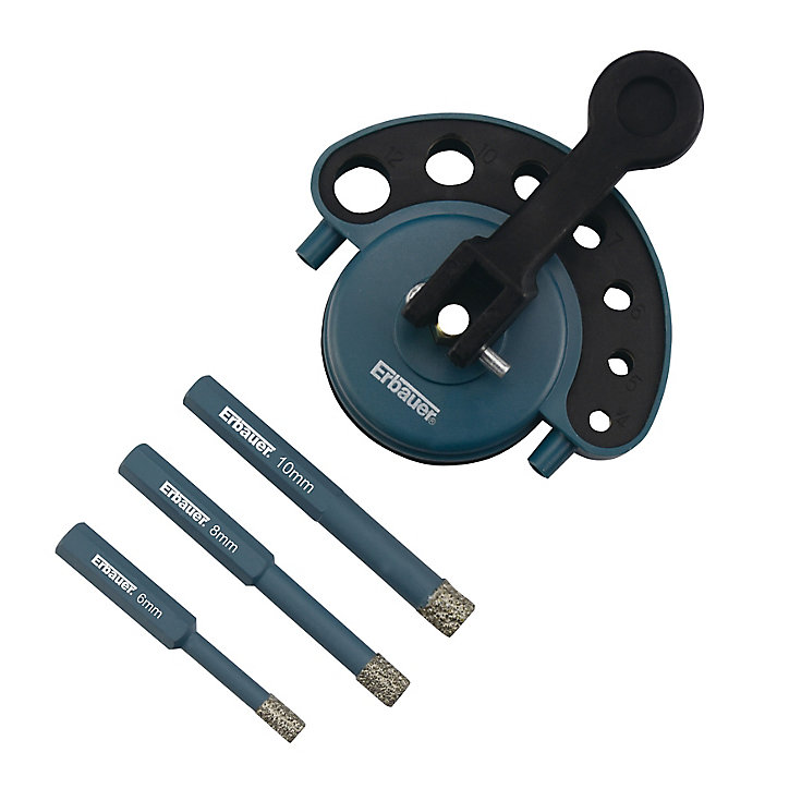 Set de forets pour carrelage diamant à sec Erbauer