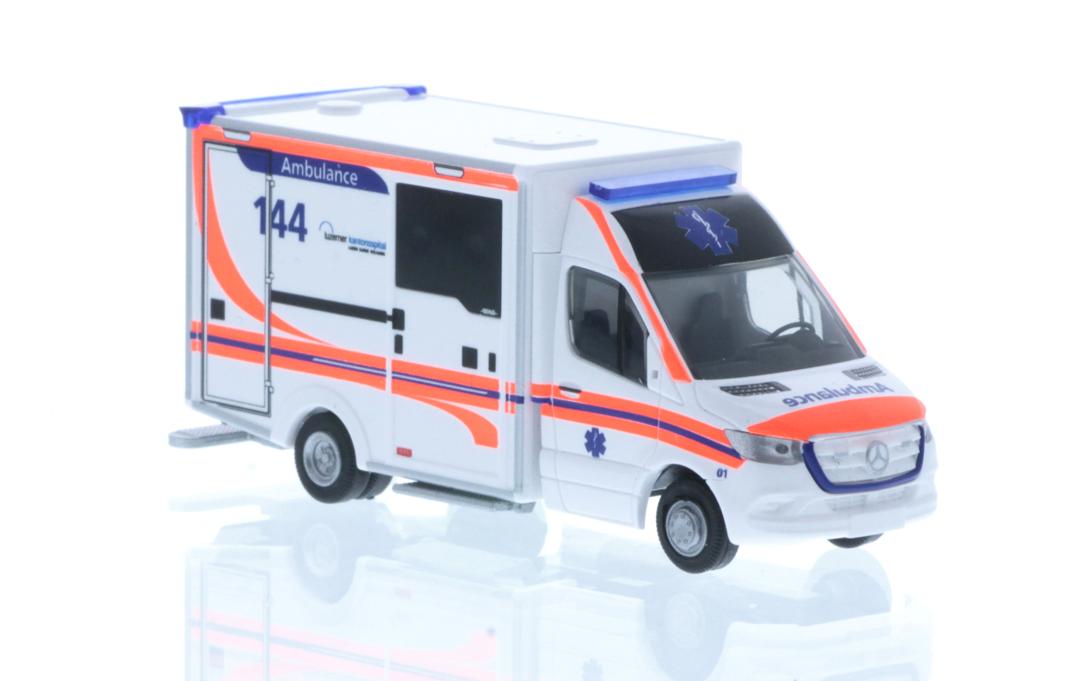 Mercedes Sprinter WAS Design-RTW'18 Ambulanz 1:87H0 Modell Wietmarscher Ambulanz «Luzern»