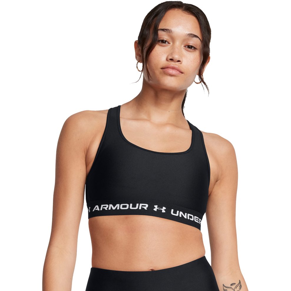 Under Armour Crossback Mid Sport-BH Damen schwarz