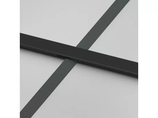 Porte coulissante noir 76x205 cm verre trempé aluminium