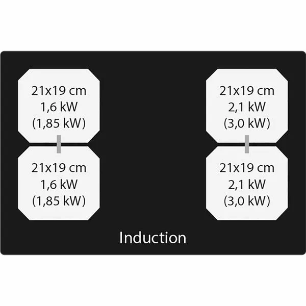 Elica NikolaTesla Libra WH/F/83 Induktionskogeplade med integreret emhætte - Model til recirkulation