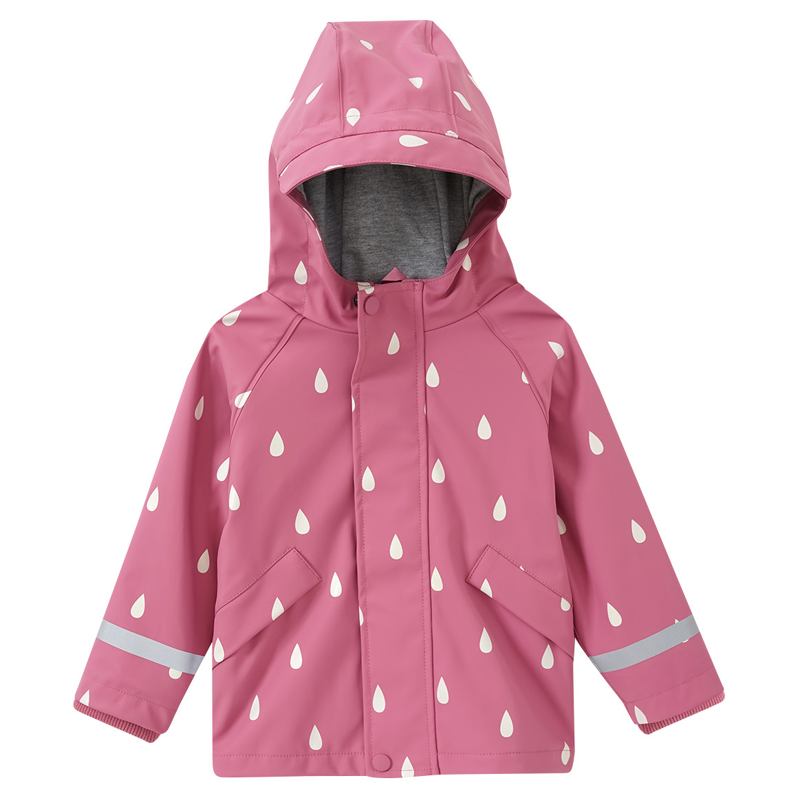Topomini Baby Regenjacke mit Regentropfen-Muster altrosa