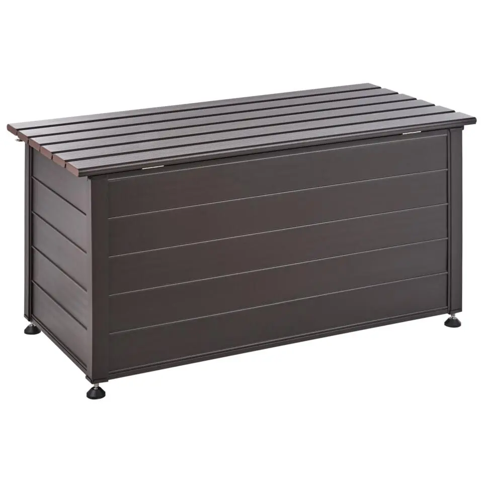 CAMPALTO - Kussenbox - Donkerbruin - 123 x 60 cm - Aluminium