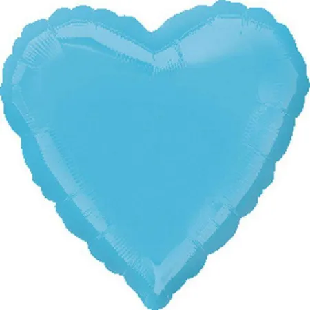 amscan Folienballon Herz, karibisches blau