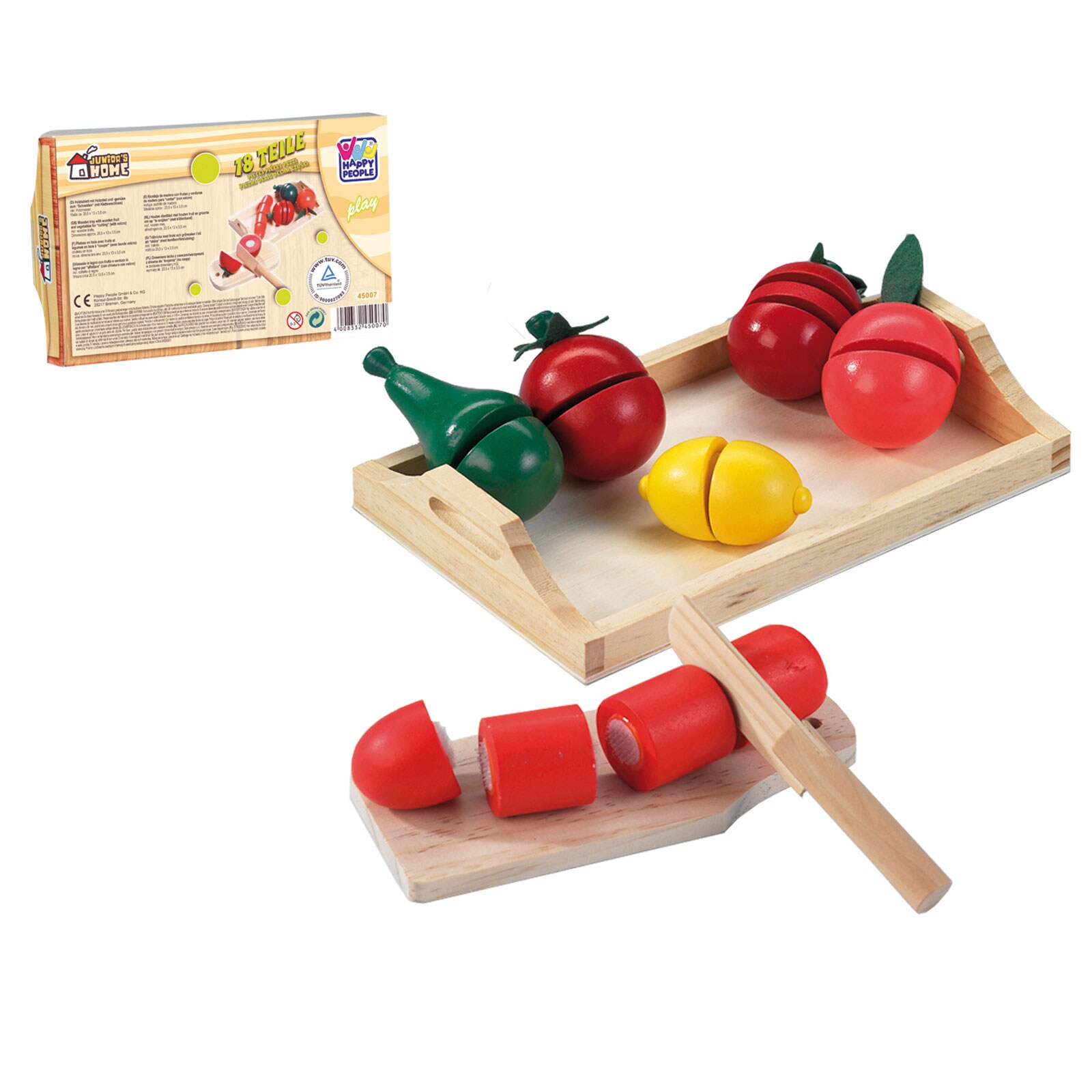 Lebensmittel Set Holz - Schneide Spielzeug Kinder Spiel Küche Kaufladen Zubehör Variante: Holz Brotzeit