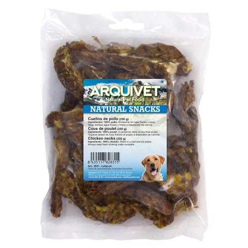 Pescoços de cachorro com sabor de frango