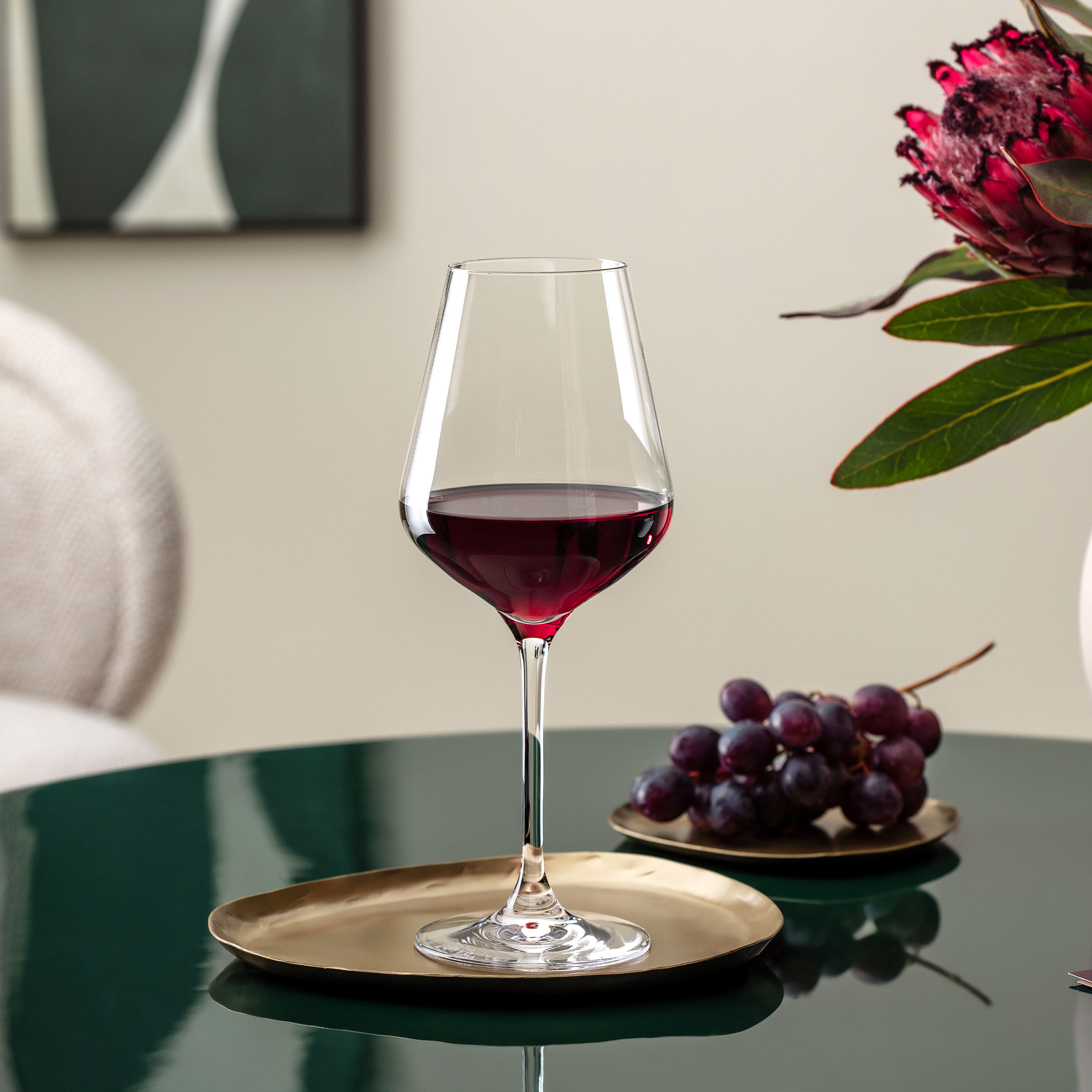 La Divina Red wine glass Clear, 6.8 oz, crystal glass