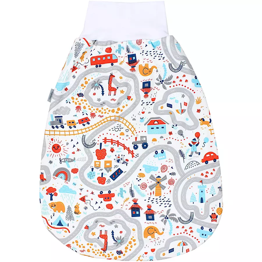 TupTam Baby Strampelsack mit breitem Bund Unwattiert weiß Modell 1