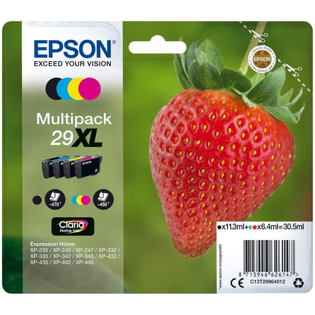 Epson blækpatroner Claria Home 29XL Cyan Magenta Gul Sort