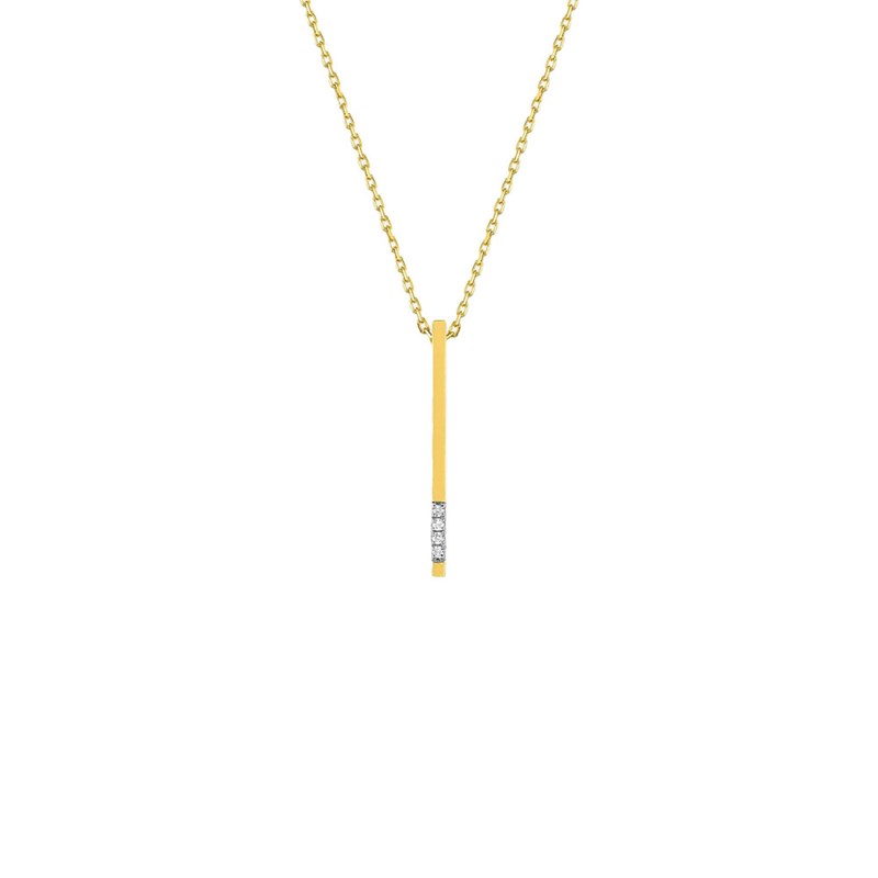 Collier Femme - Or 18 Carats - Diamant 0,01 Carats - Longueur : 42 cm