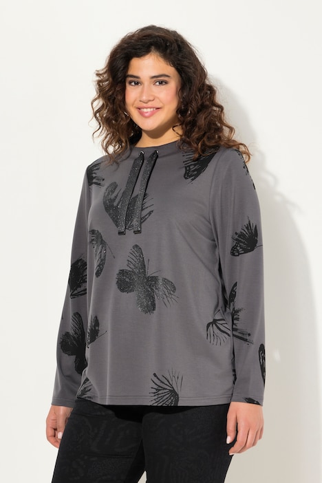 Sweater, Schmetterlinge, Rundhals, Langarm