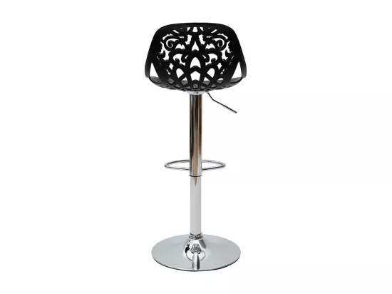 Tabourets de bar design avec motif baroque noir (lot de 2) BAROCCA