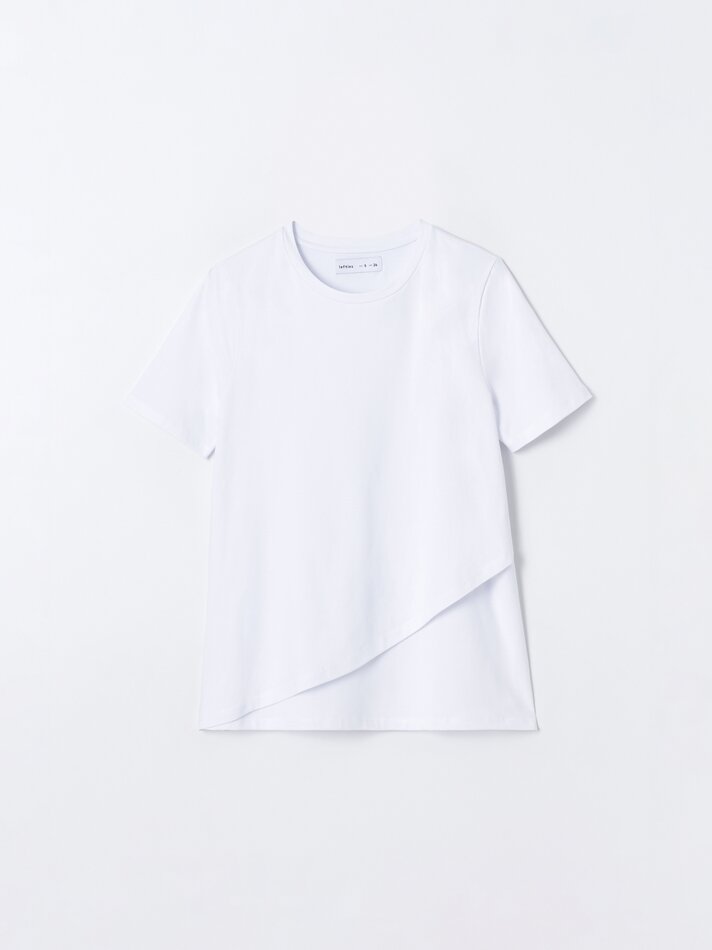Camiseta de manga curta para gestantes - Branca