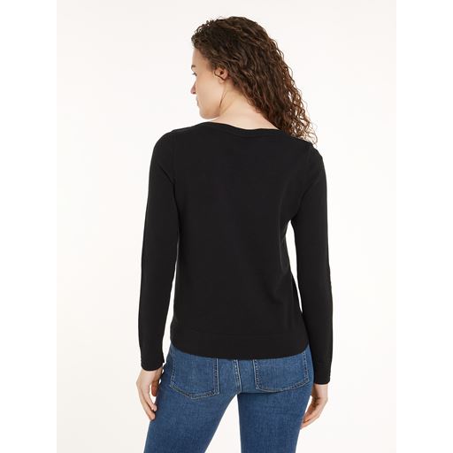 Tommy Hilfiger Jersey Stitch Striktrøje, Black, M