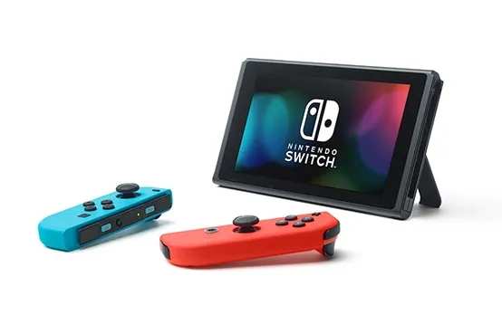 Nintendo | Switch V2 - Spilkonsol - Full HD - 32GB - sort | Inkl. 2 x Joy-Con (Neonrød/Neonblå)