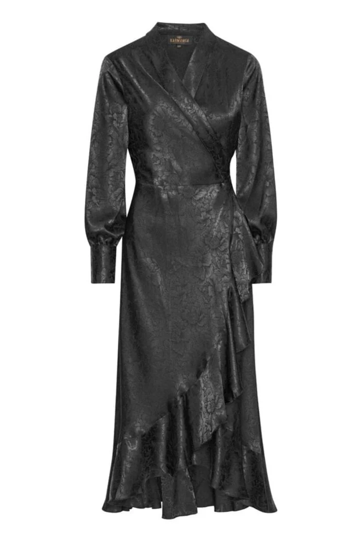 Karmamia Bea Dress black flower jacquard