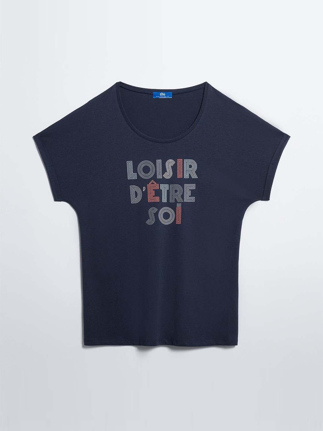 Tee-Shirt Femme Print Coton Biologique Orange