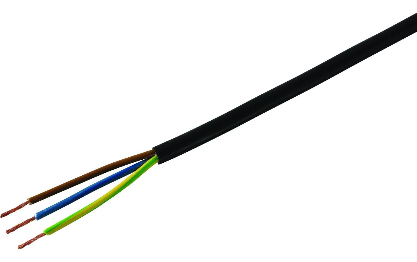 Installationskabel TD 3 x 0.75 mm2 Schwarz20 m Installationskabel