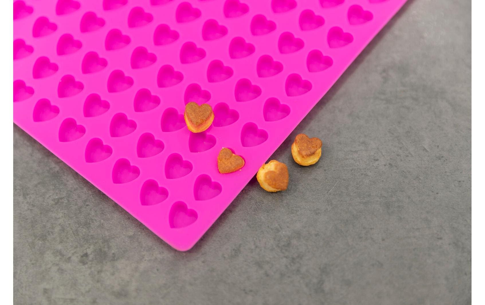 Backmatte mit Herzen, Silikon, 38 × 28 cm, PinkSnack-Spielzeug