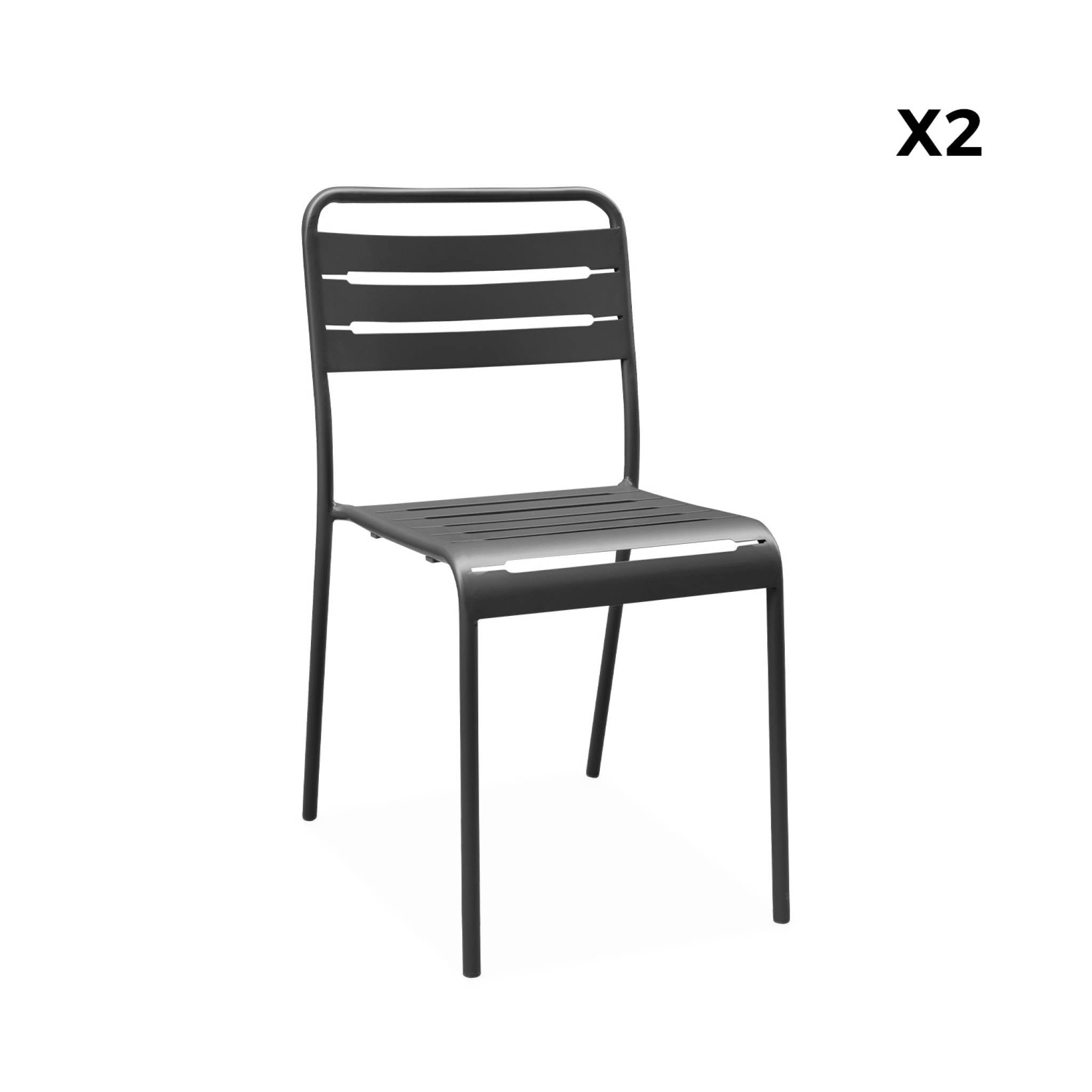 sweeek - Tuinstoelen metaal (set van 2)