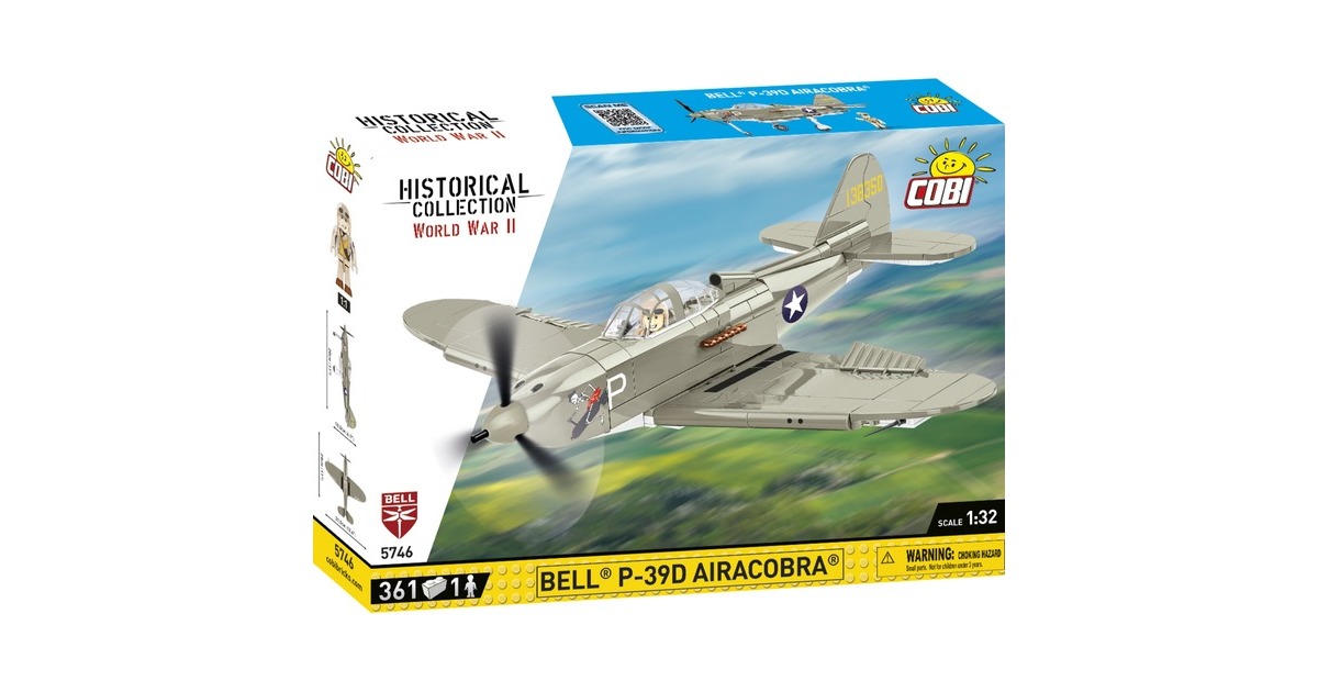 COBIHistorical Collection - Bell P-39D Airacobra Constructiespeelgoed  (Schaal 1:32)