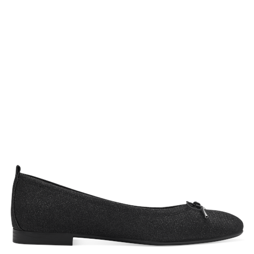 Tamaris Glitter Ballerinasko, Black Glam, 40
