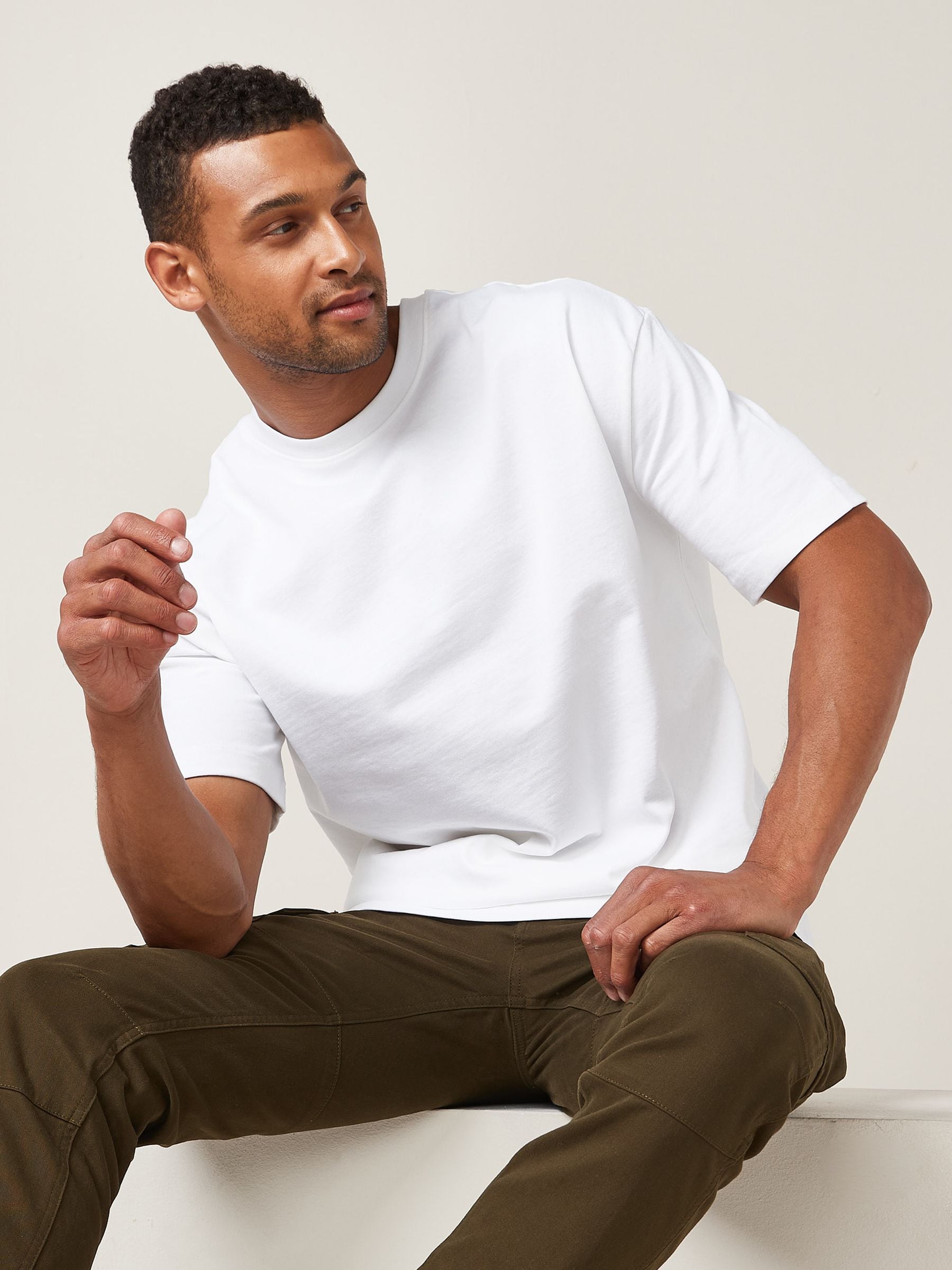 Wit - Relaxed fit - Zwaar T-shirt