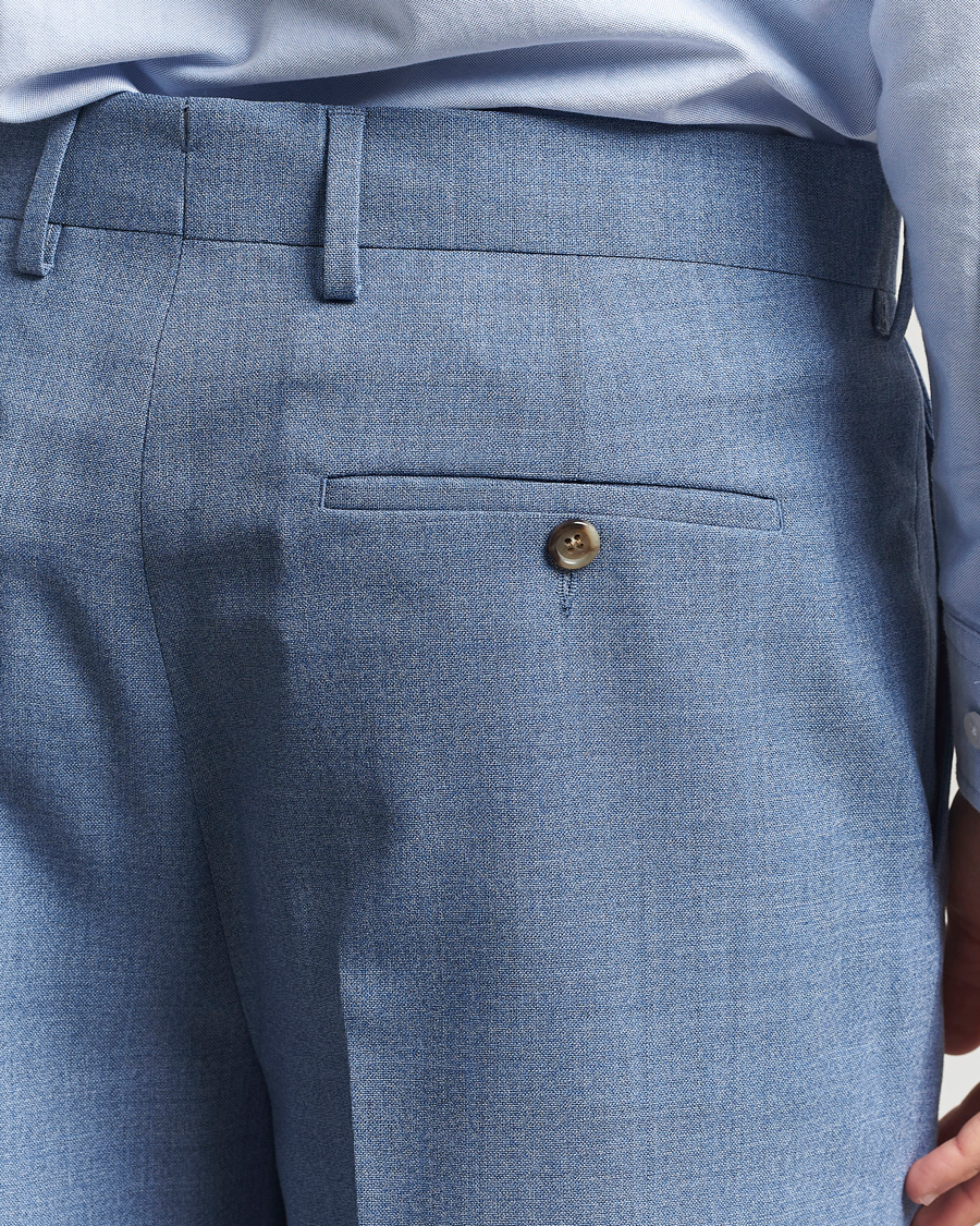 GANT Mouline Wool Suit Trousers Salty Sea
