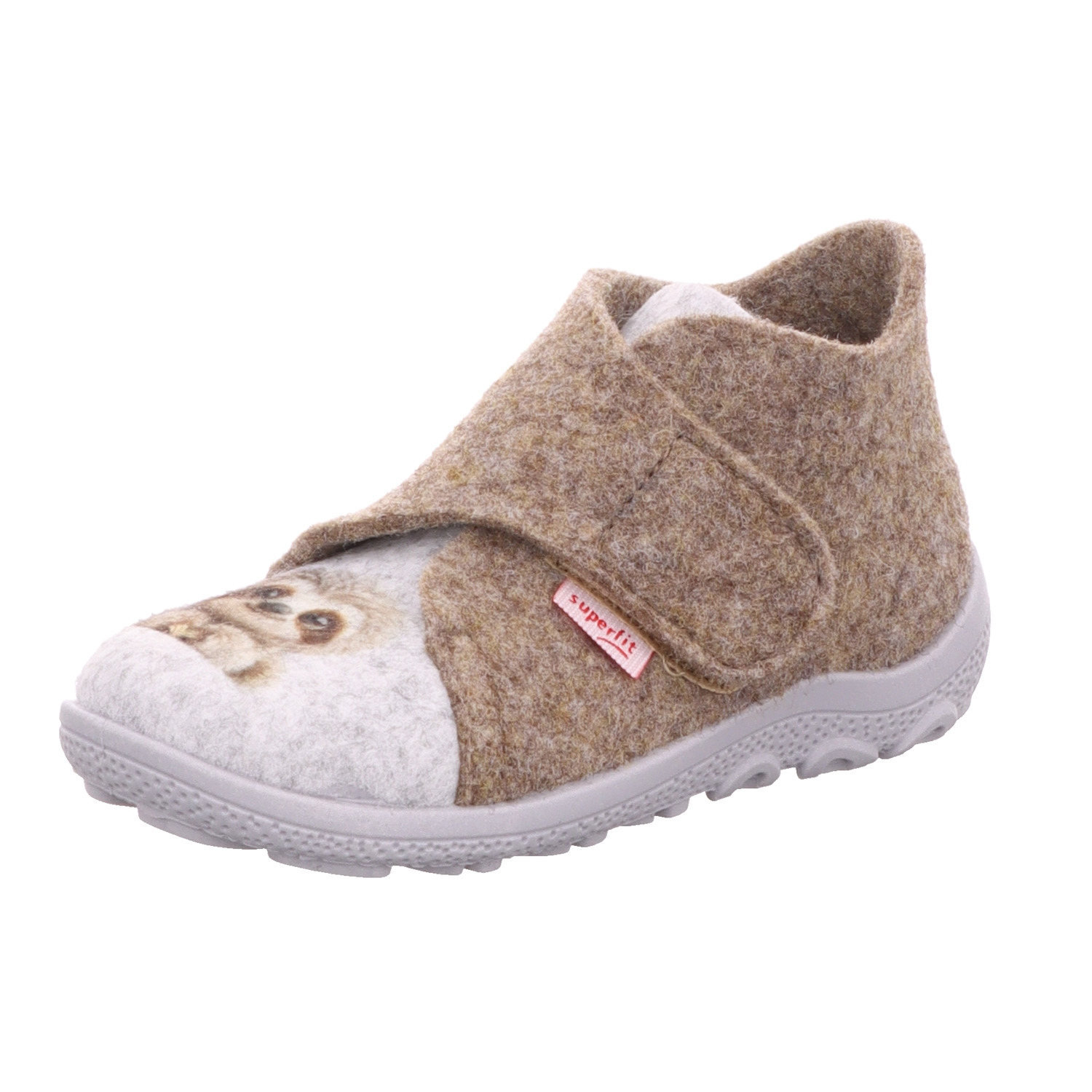 Superfit Kinder-Hausschuh HAPPY OCTI Beige-Braun-Grau