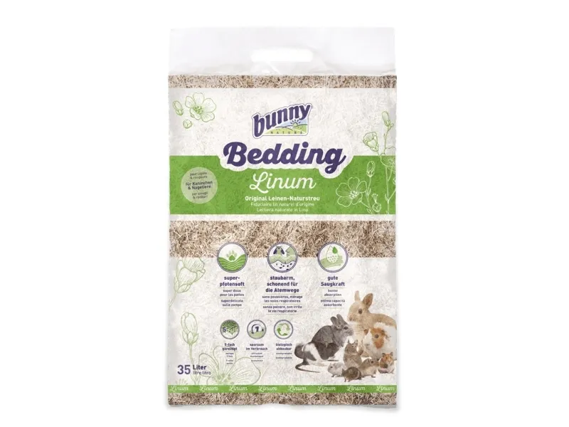 Bunny Nature Bedding Linum strøelse (35 l)