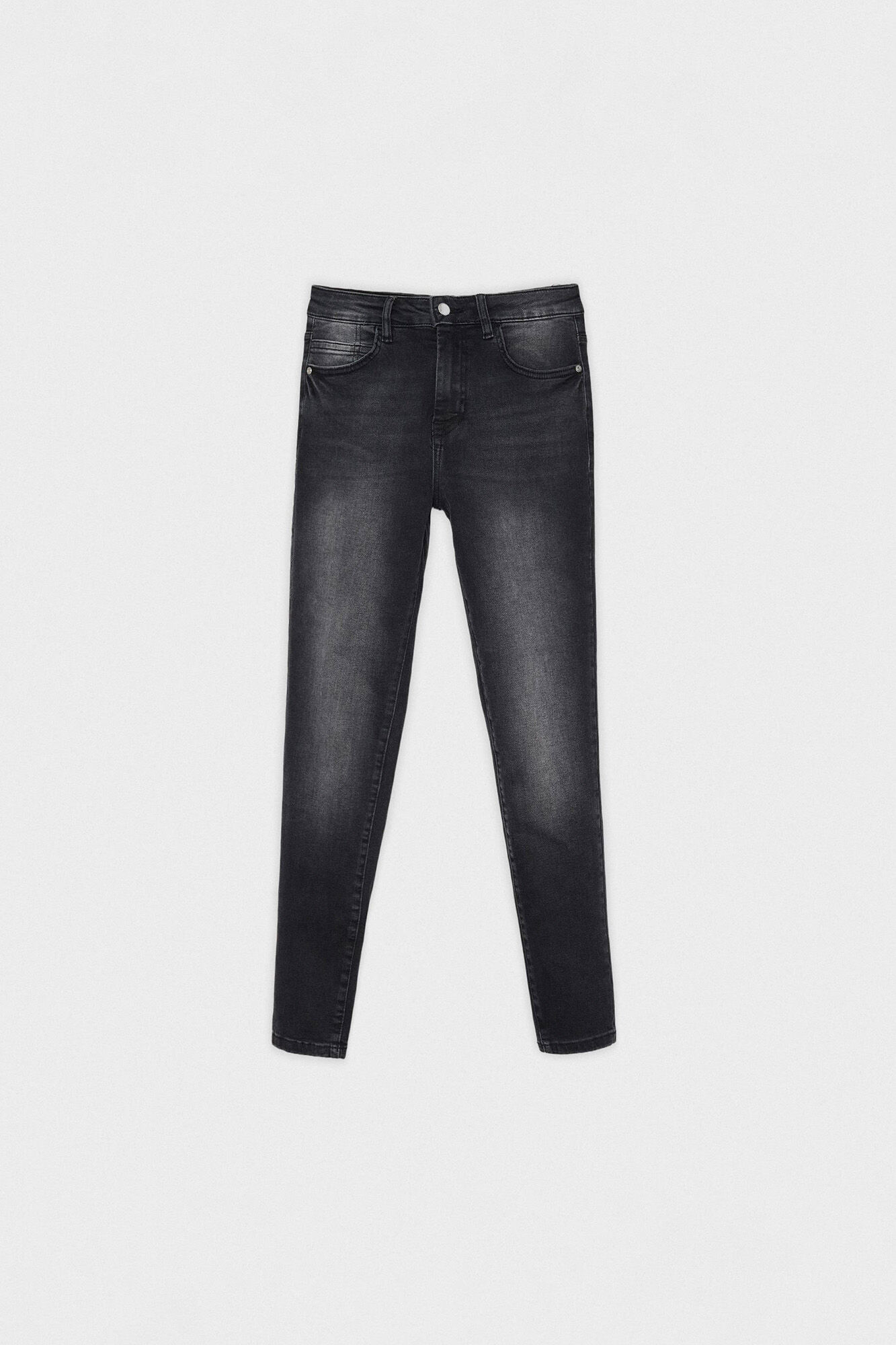 Calça jeans skinny básica de cintura média