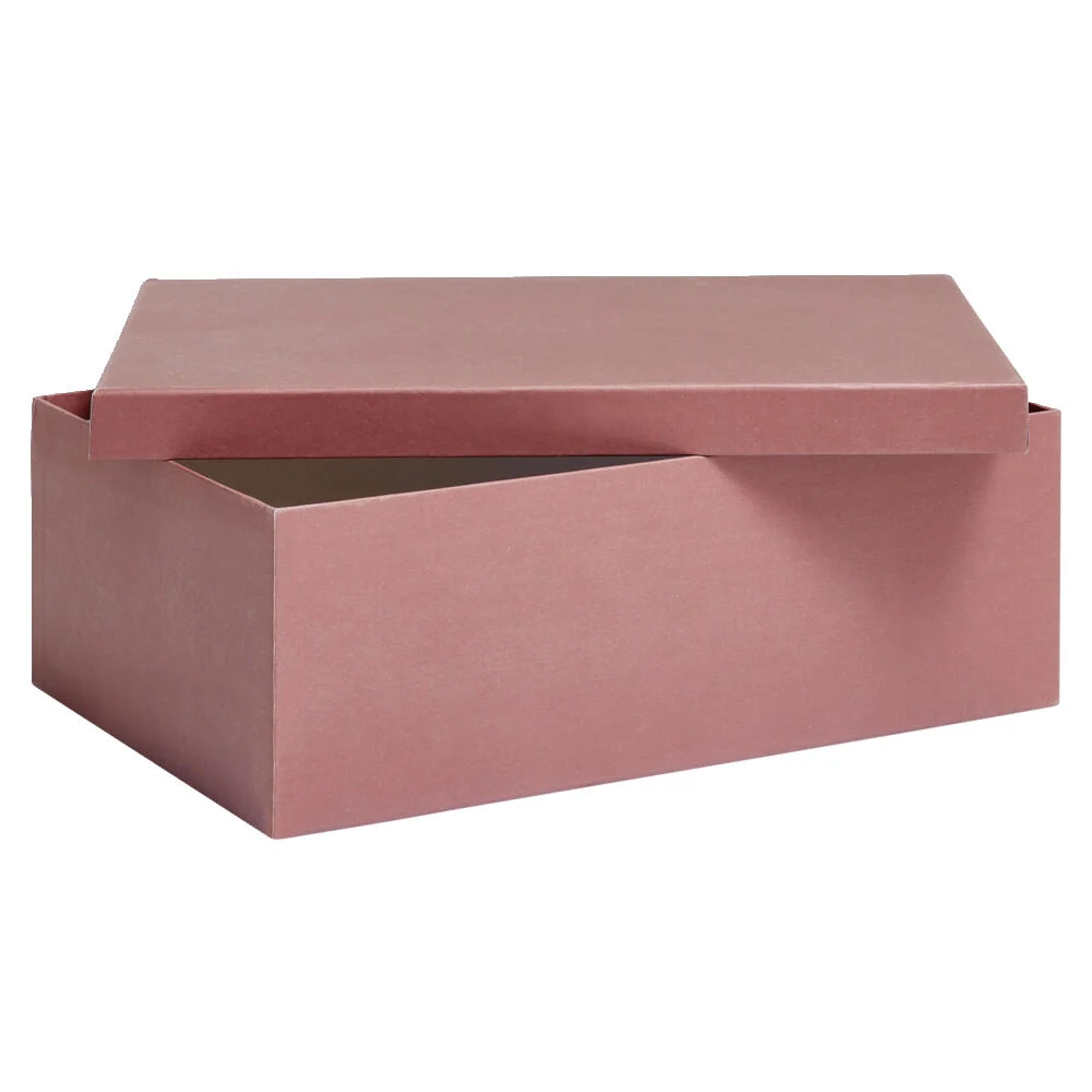 Boîte papier  rouge rouille 40x26,5x13cm