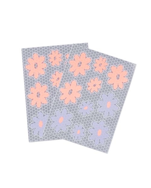 2 feuilles d’autocollants vélo réfléchissants fleur