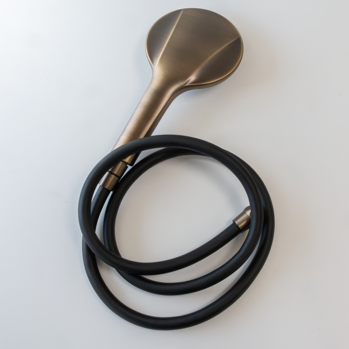 Saniclear Antique Pro 2 standen douchekop met zwarte slang verouderd messing