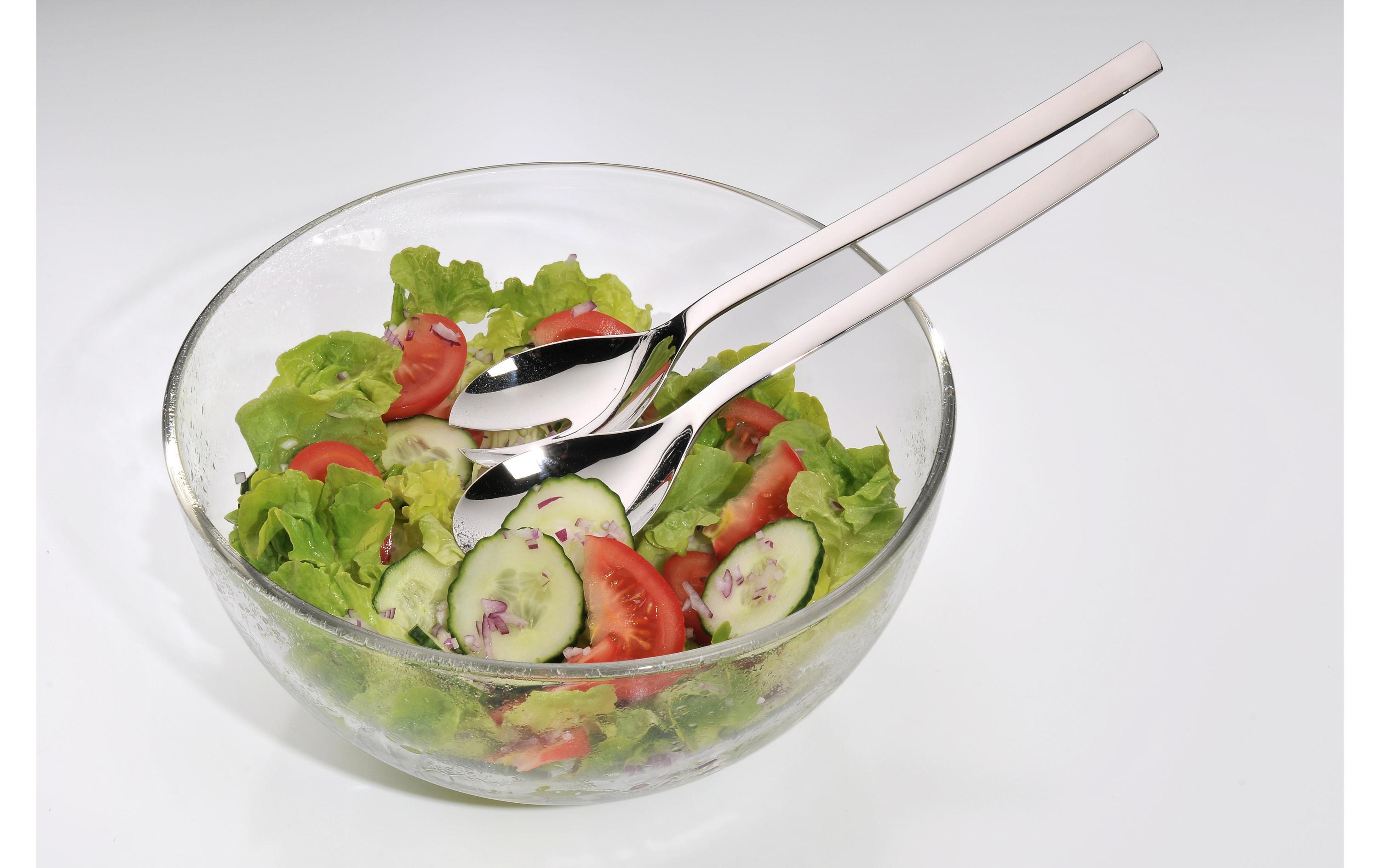 Salatbesteck Nuova 4-teilig, SilberBesteck zum Salat schöpfen