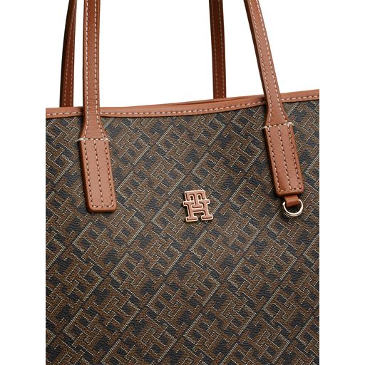 Tommy Hilfiger Monogram Håndtaske, Black/Tan Mix