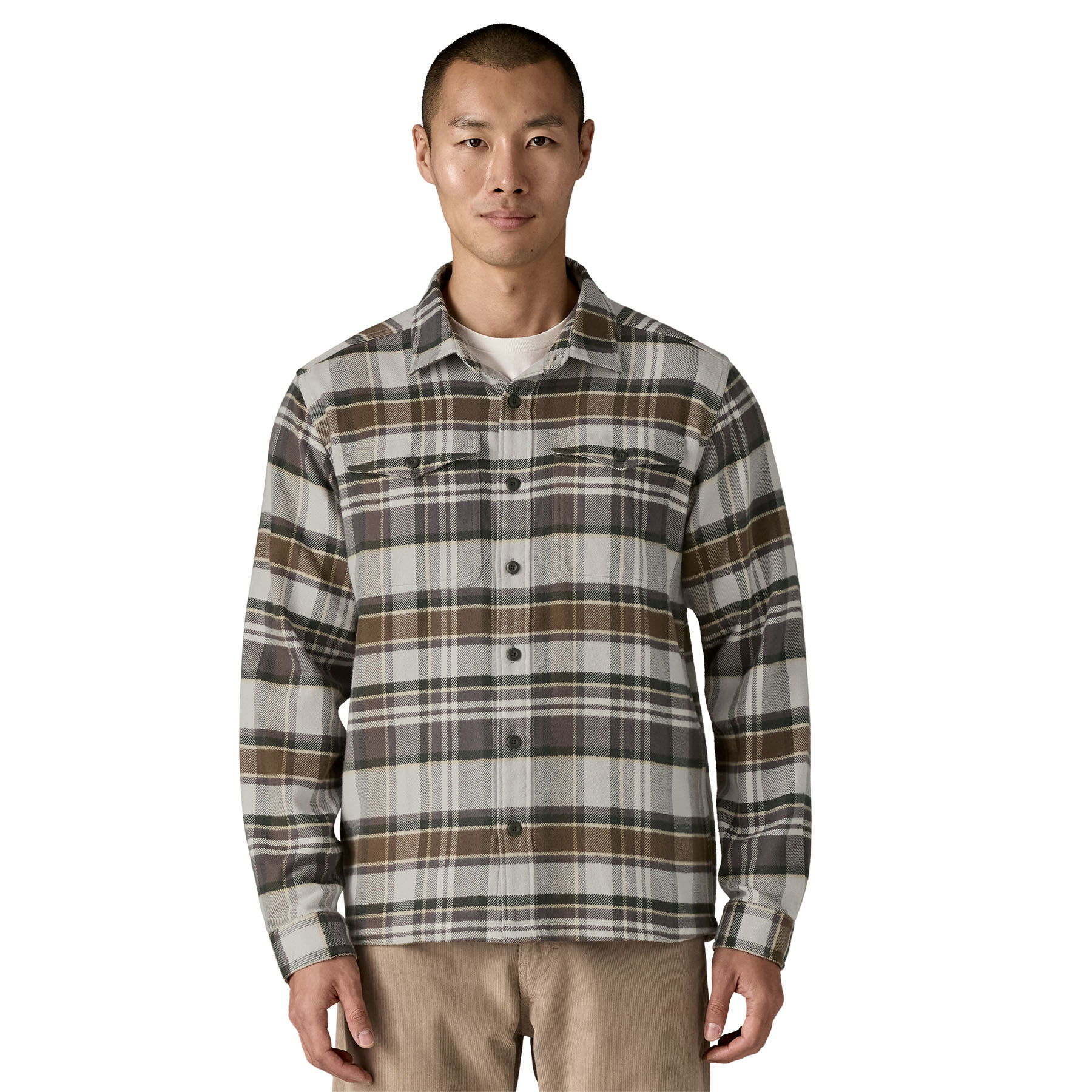 Patagonia Fjord Flannel Shirt, herre (Salt Grey)