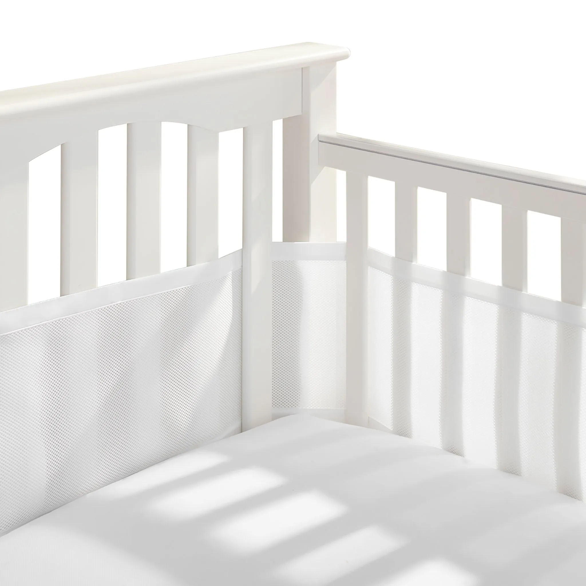 BreathableBaby Tour de Lit Bébé en Maille - Blanc