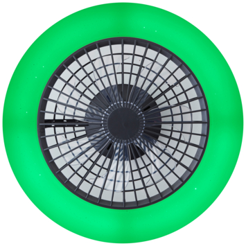 Brilliant plafondventilator Salerno met lamp en RGB functie 40W zwart
