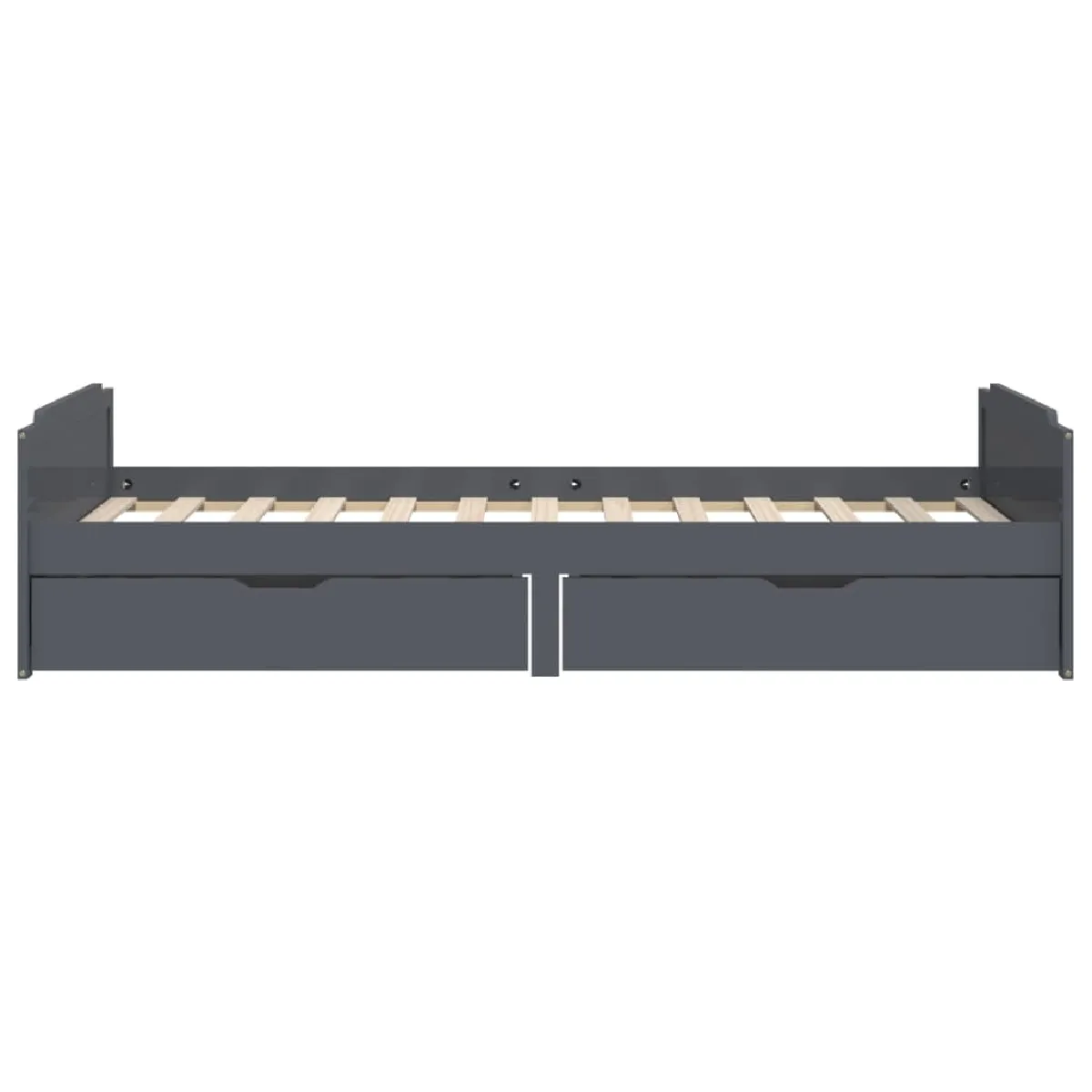 VidaXL - Bois pin massif Gris foncé