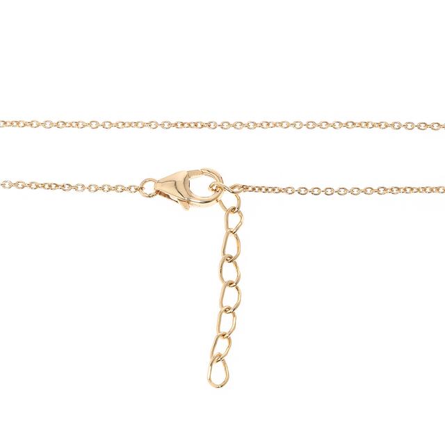 Anhänger & Kette, 16 Brillanten, Gold 375, 47 + 3 cm