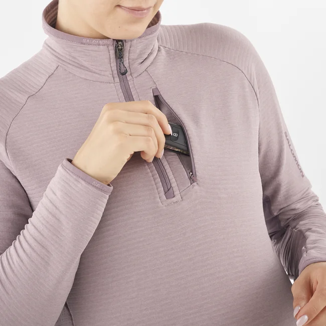 ESSENTIAL LIGHTWARM  Midlayer-Jacke mit halbem Reißverschluss Damen